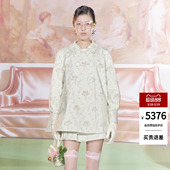 60年代复古A字珠饰印花刺绣外套 时尚 lefame拉飞姆2026春季 新款