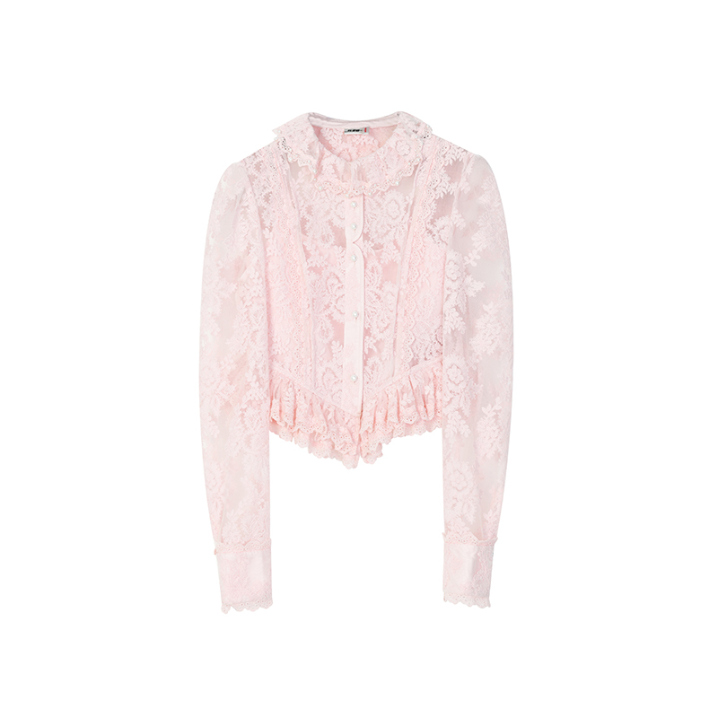上衣ClinkClunk镂空蕾丝原创设计