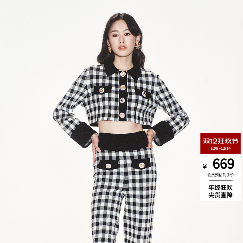 lefame粘纤开衫针织外套