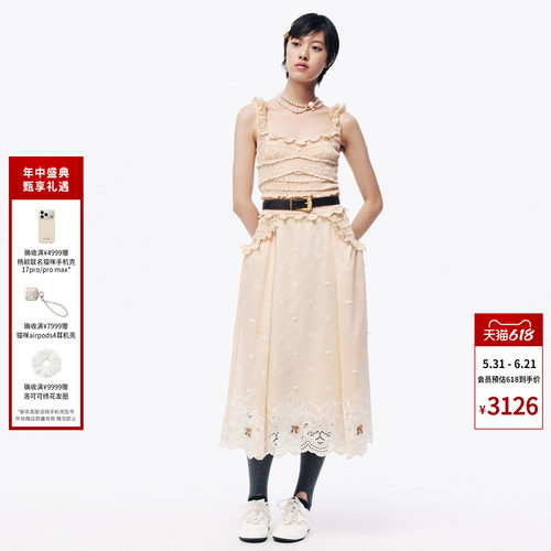 lefame拉飞姆2026夏季新款时尚洛可可波嬉田园风连衣裙长裙女气质