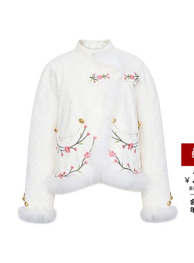 【青绣联名】lefame拉飞姆非遗系列白色青绣提花格格服