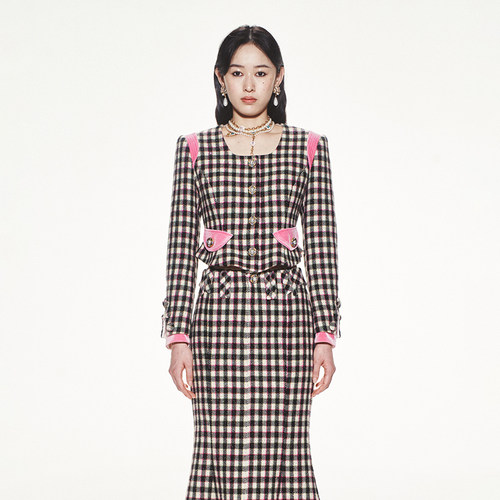 lefame短款彩色亮片短外套