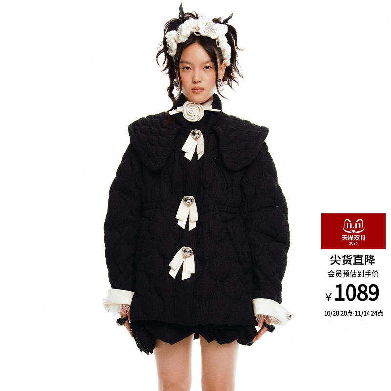 lefame拉飞姆a提花肌理A型羽绒服