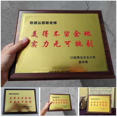 老师感谢牌定制送教师人员牌子送医师护士定制牌匾送老师毕业礼品