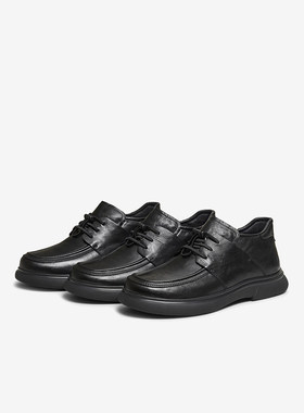 百思图25冬季商场新款加绒保暖真皮休闲皮鞋商务男士皮鞋13512DD5