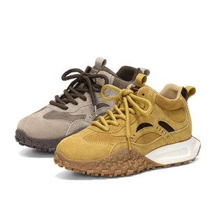 厚底不累脚阿甘鞋 商场同款 XSV01DD5 25年高帮运动鞋 森达加绒女鞋