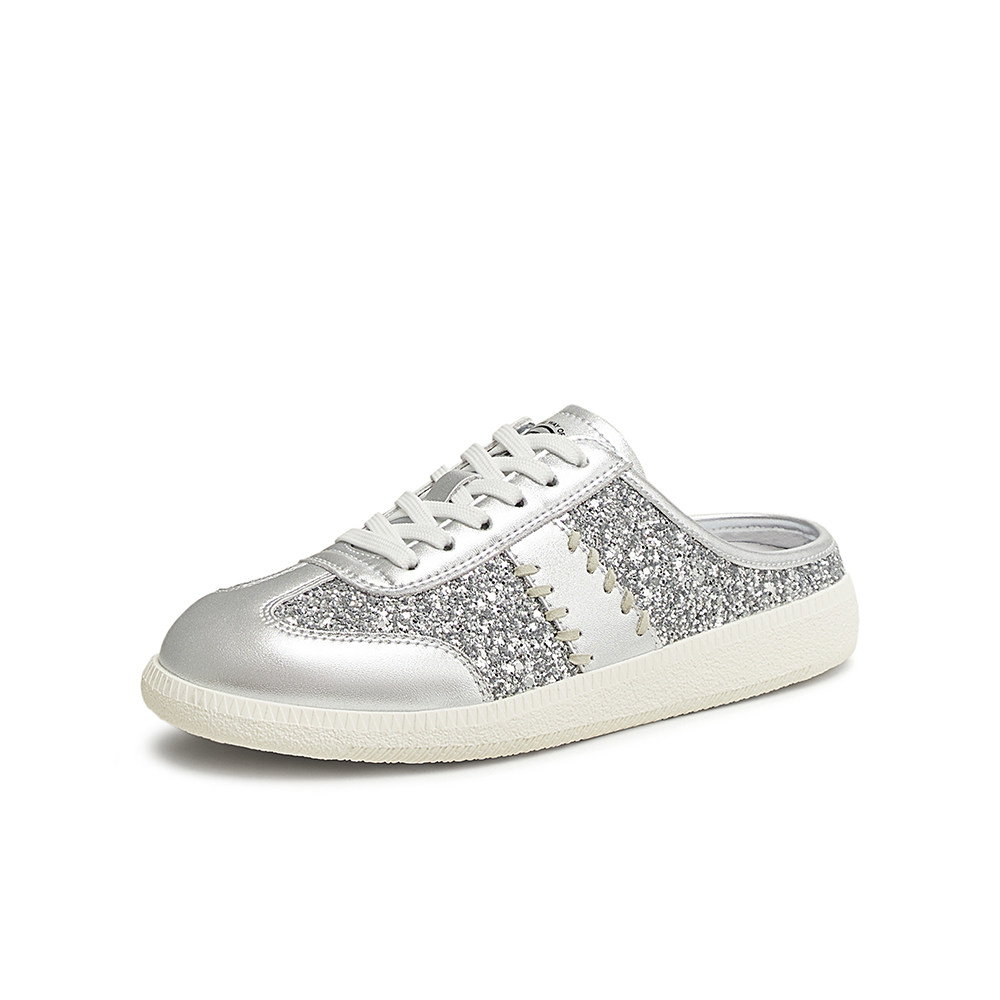 TATA他她银色包头穆勒鞋女鞋休闲运动拖鞋德训鞋2025夏新GQG01BH5,女鞋,穆勒鞋,淘宝优惠券,粉丝福利购,淘宝优惠卷