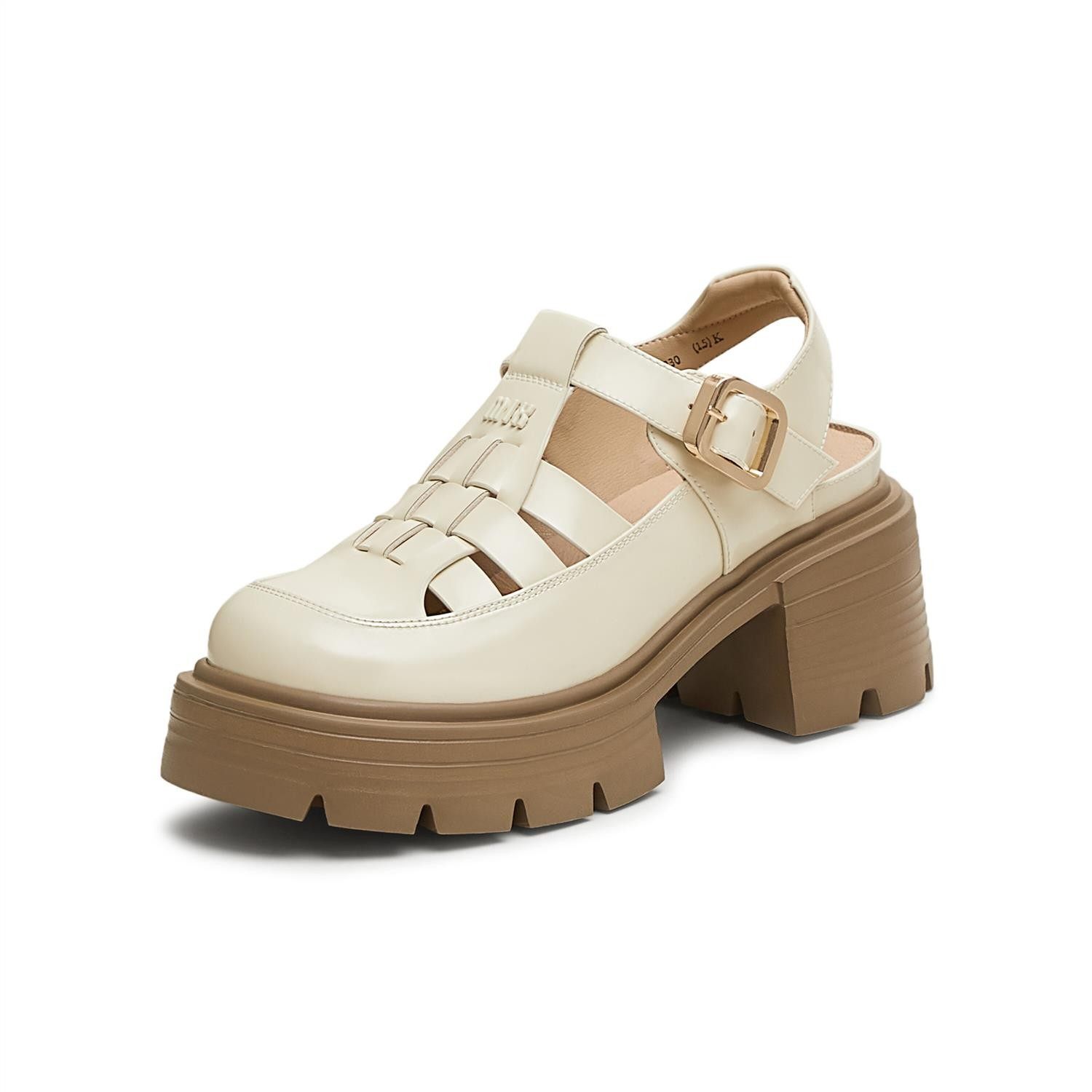 天美意25夏复古厚底包头罗马凉鞋女外穿镂空休闲凉鞋CMJ35BH5,女鞋,罗马凉鞋,淘宝优惠券,粉丝福利购,淘宝优惠卷