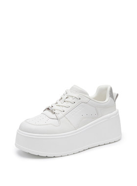 思加图2025春季新款厚奶酪小白鞋厚底松糕鞋休闲鞋女EB401AM5