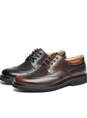 百丽男鞋正装皮鞋2025春新牛皮革布洛克雕花新郎鞋商务鞋A1815AM5