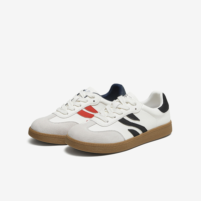 百思图2025秋季商场新款复古经典厚底德训鞋女休闲运动鞋D3276CM5