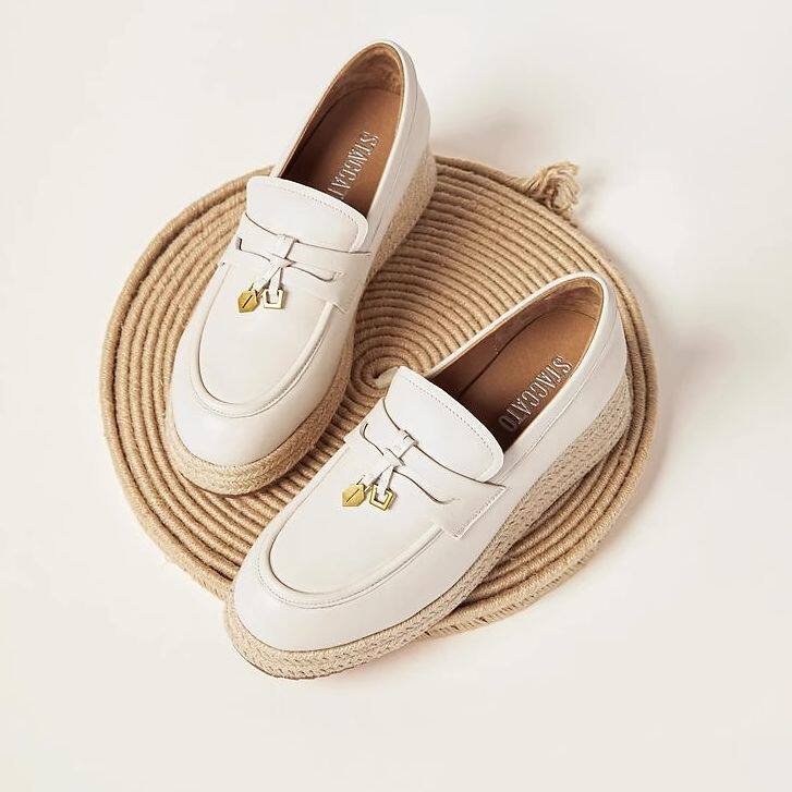 思加图2025新款马赛夏天一脚蹬复古渔夫鞋乐福鞋女鞋H2263CA5