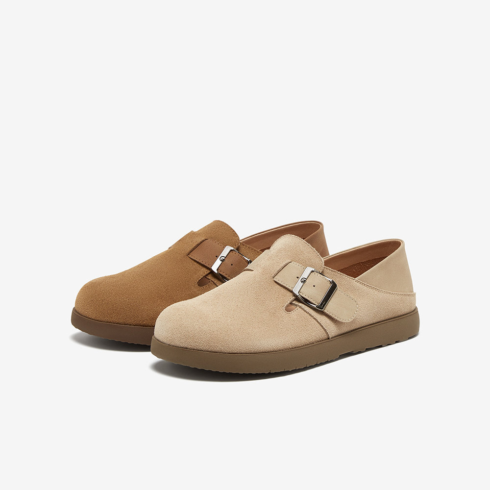 百思图2024秋季商场新款复古休闲全包勃肯鞋平底女单鞋BG318CA4,女鞋,勃肯鞋/软木鞋,淘宝优惠券,粉丝福利购,淘宝优惠卷