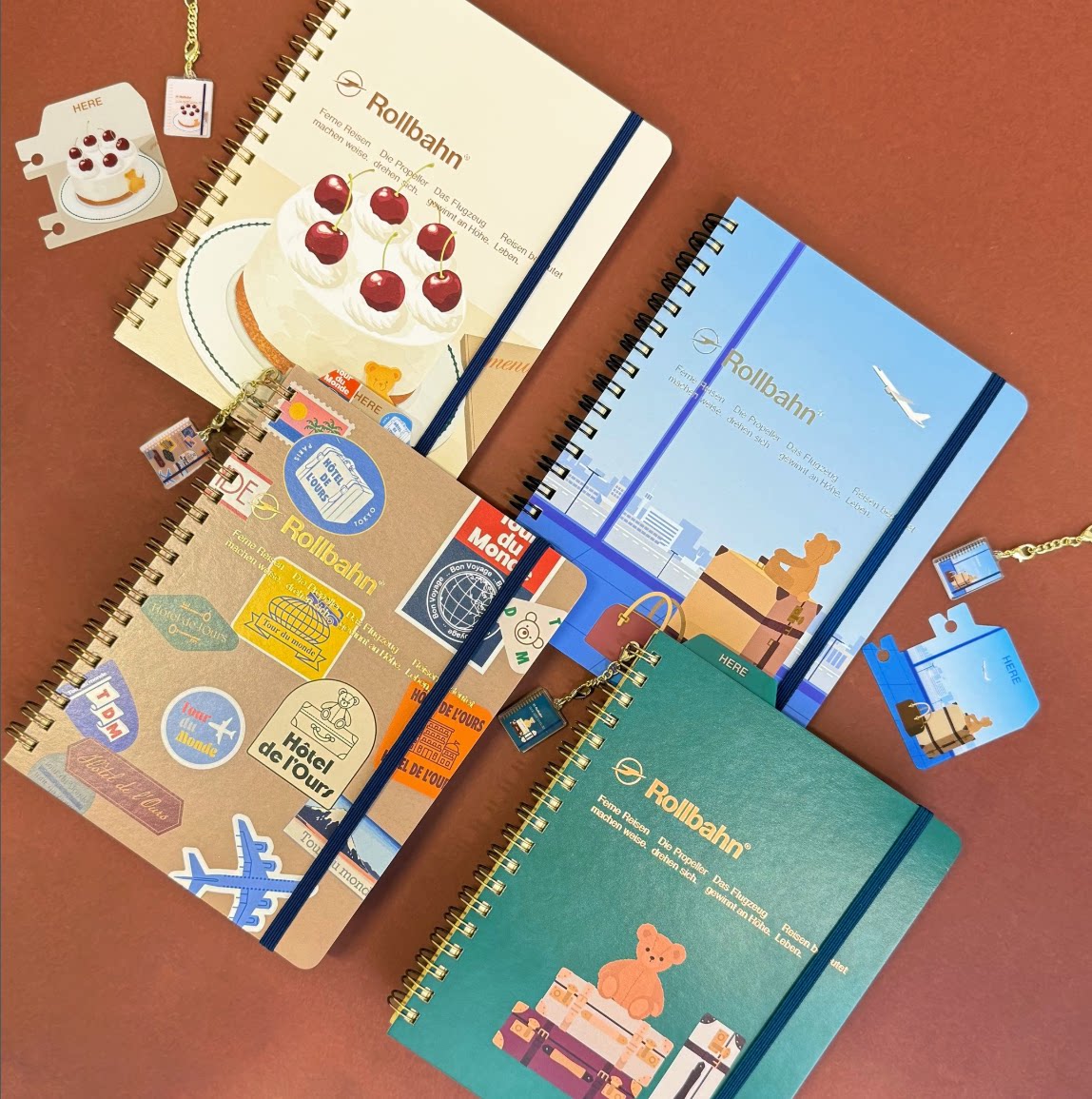 部分现货！日本Rollbahn 小熊旅游系列网格笔记本 L码 约
