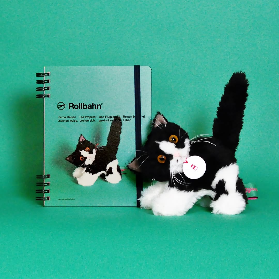 予定~Delfonics Rollbahn×gyunyuya 艺术家限定笔记本 可爱猫咪