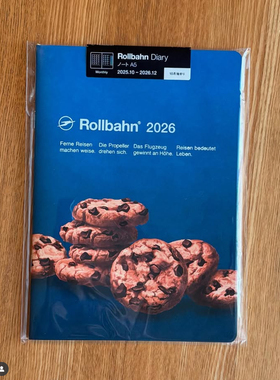 予定~日本制Rollbahn2026美国甜点封面笔记本手账 网格子 薄 B6