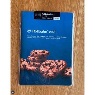 予定~日本制Rollbahn2026美国甜点封面笔记本手账 网格子 薄 B6