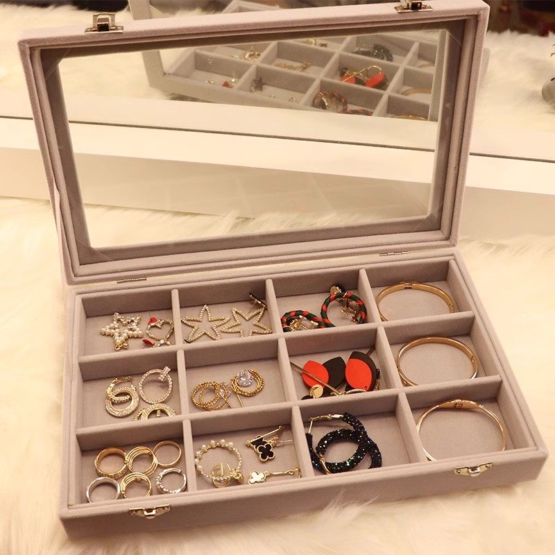 防尘耳钉耳环项链首饰盒