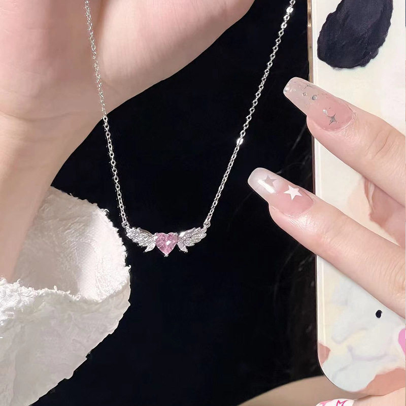 天使之翼S925纯银项链精致女款