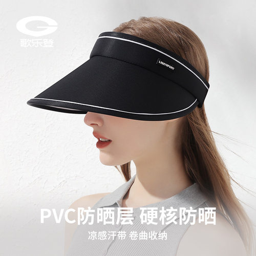 23新品夏季空顶帽女士户外防晒加大帽檐遮阳帽子可调节帽围XZ247