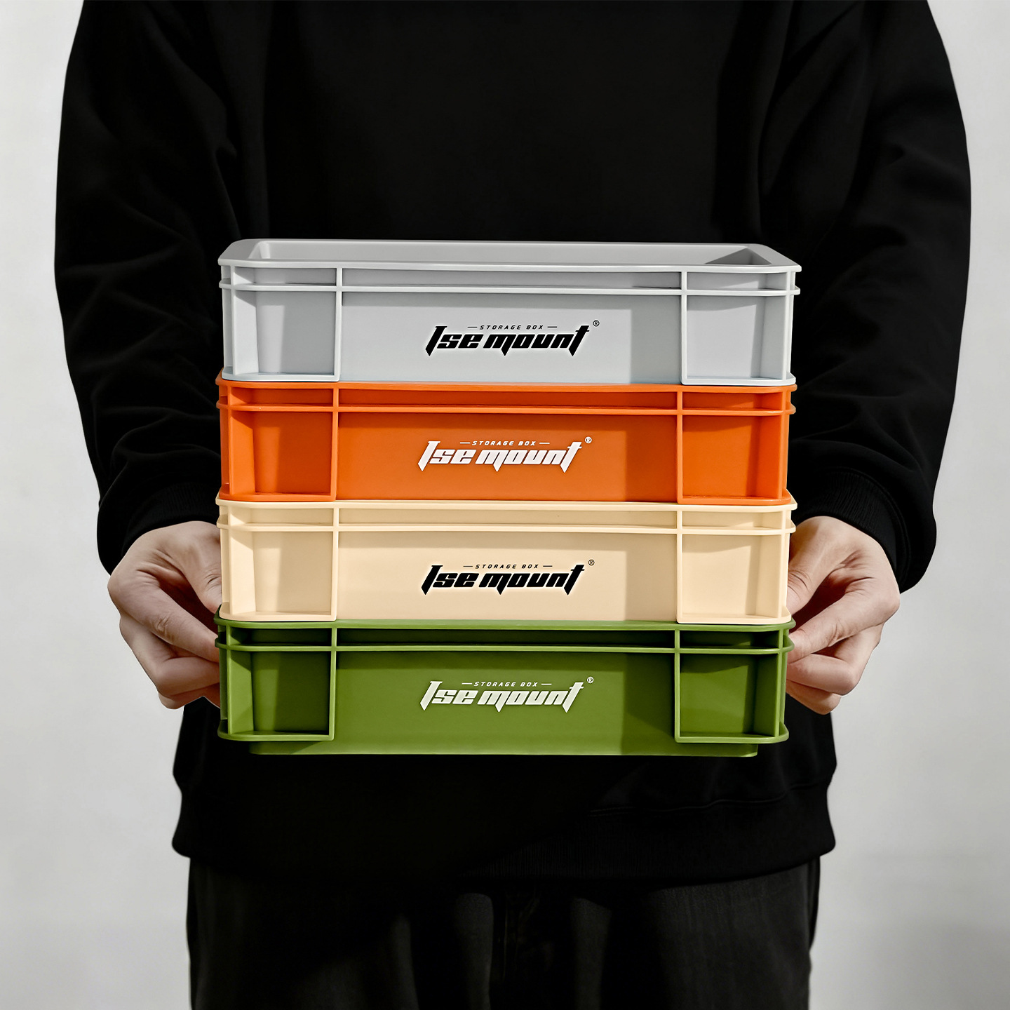 探界者OUN户外露营收纳箱桌面收纳盒工业风堆叠收纳筐文具整理箱