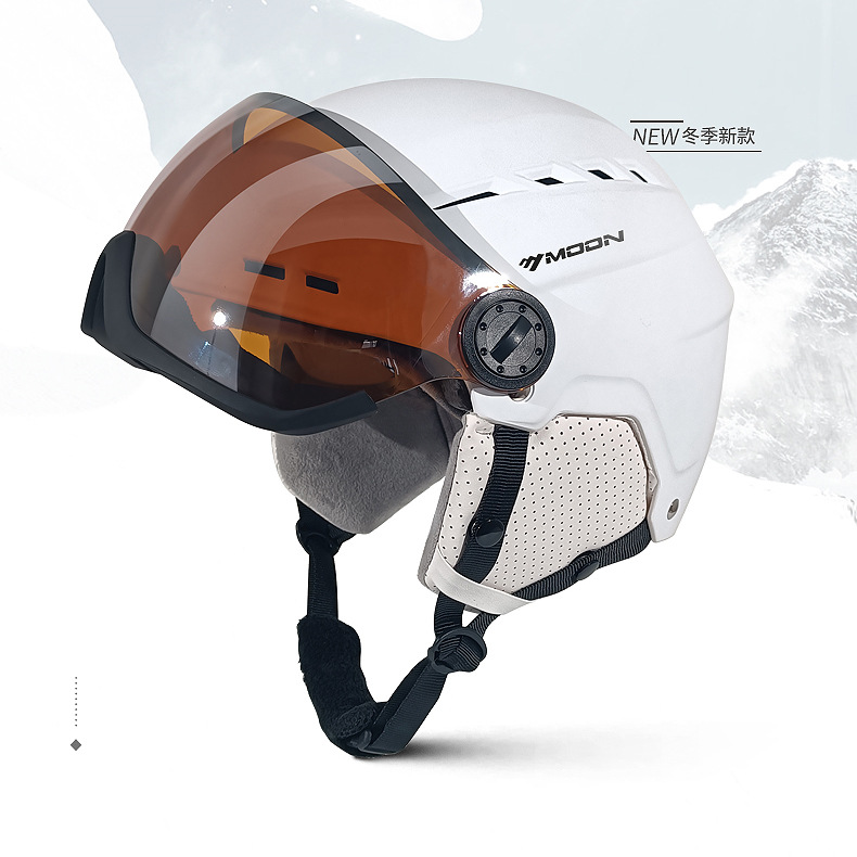 者滑雪头盔男女冬季运动眼镜一体式雪盔单板全套装备全盔滑雪专用