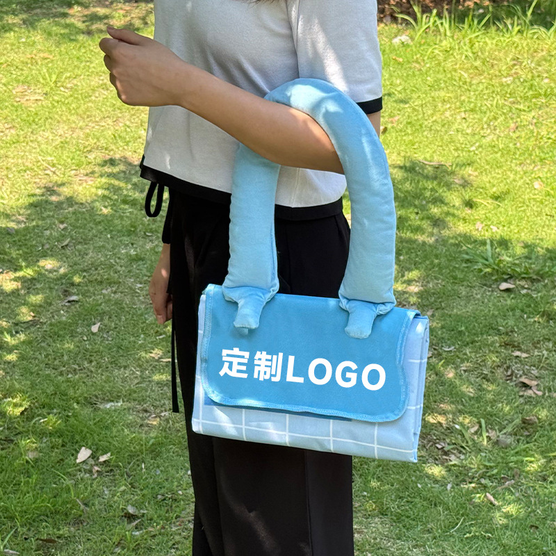 界者异形手提牛津布野餐垫ogo防潮垫加厚防水春游野餐布定做尺寸