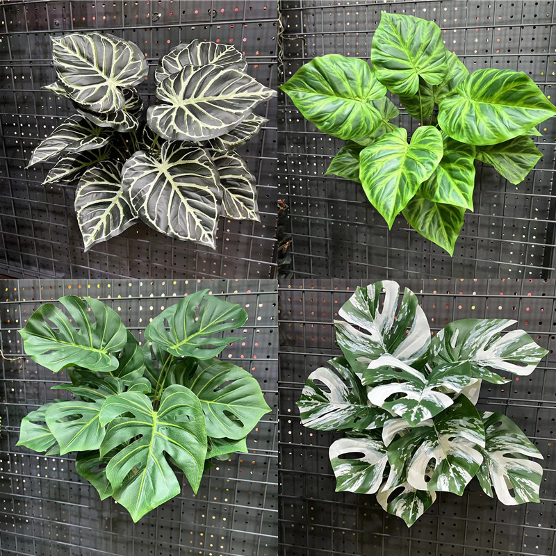 默默龟背叶把束仿真绿植