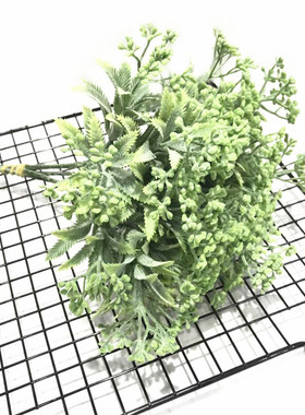 塑料仿真植毛霜白家居花家居装饰