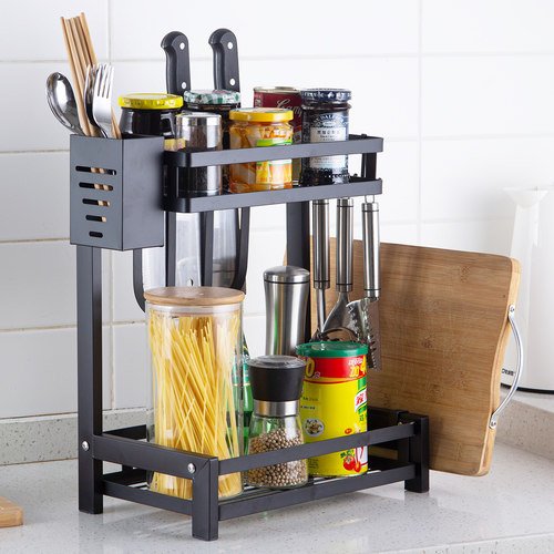 家用不锈钢台式多用途收纳架