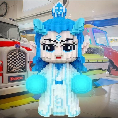 丙乐高积木夜光积木哪吒敖丙兼容乐高成人高难度解压立体拼搭摆件