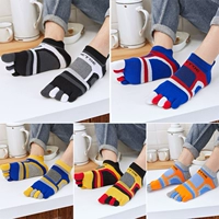 蓝姿欣 Мужские спортивные носки для пальцев на ноге, из ворсистого хлопка, средней длины