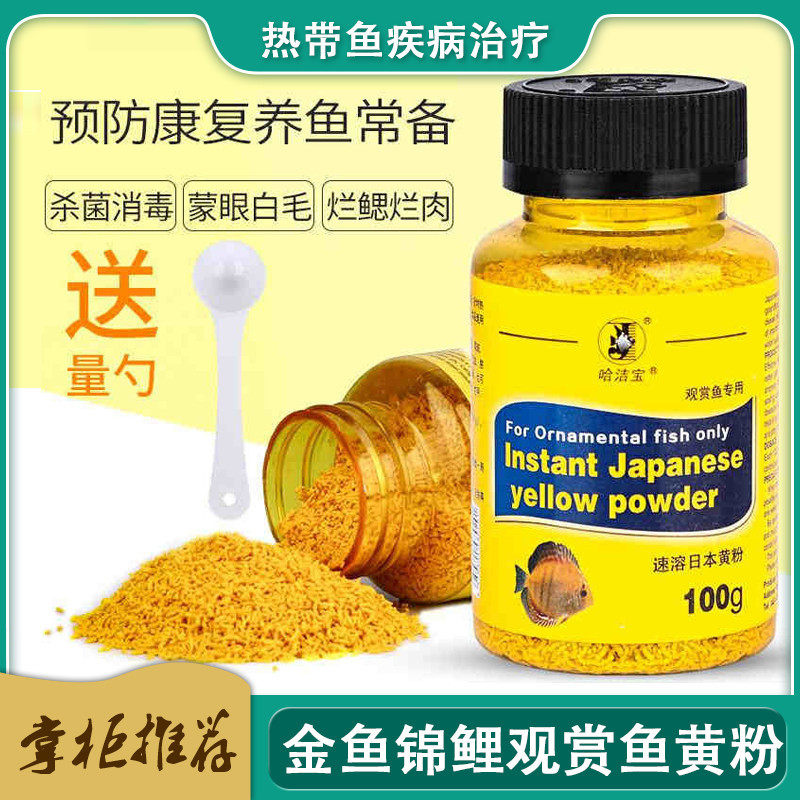鱼用黄粉金鱼鱼缸杀菌日本锦鲤热带鱼病药观赏鱼鱼药万能疾病治疗