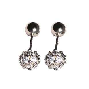 爆闪满钻耳骨钉纯银针螺丝拧扣养耳洞高级感轻奢新款独特耳钉