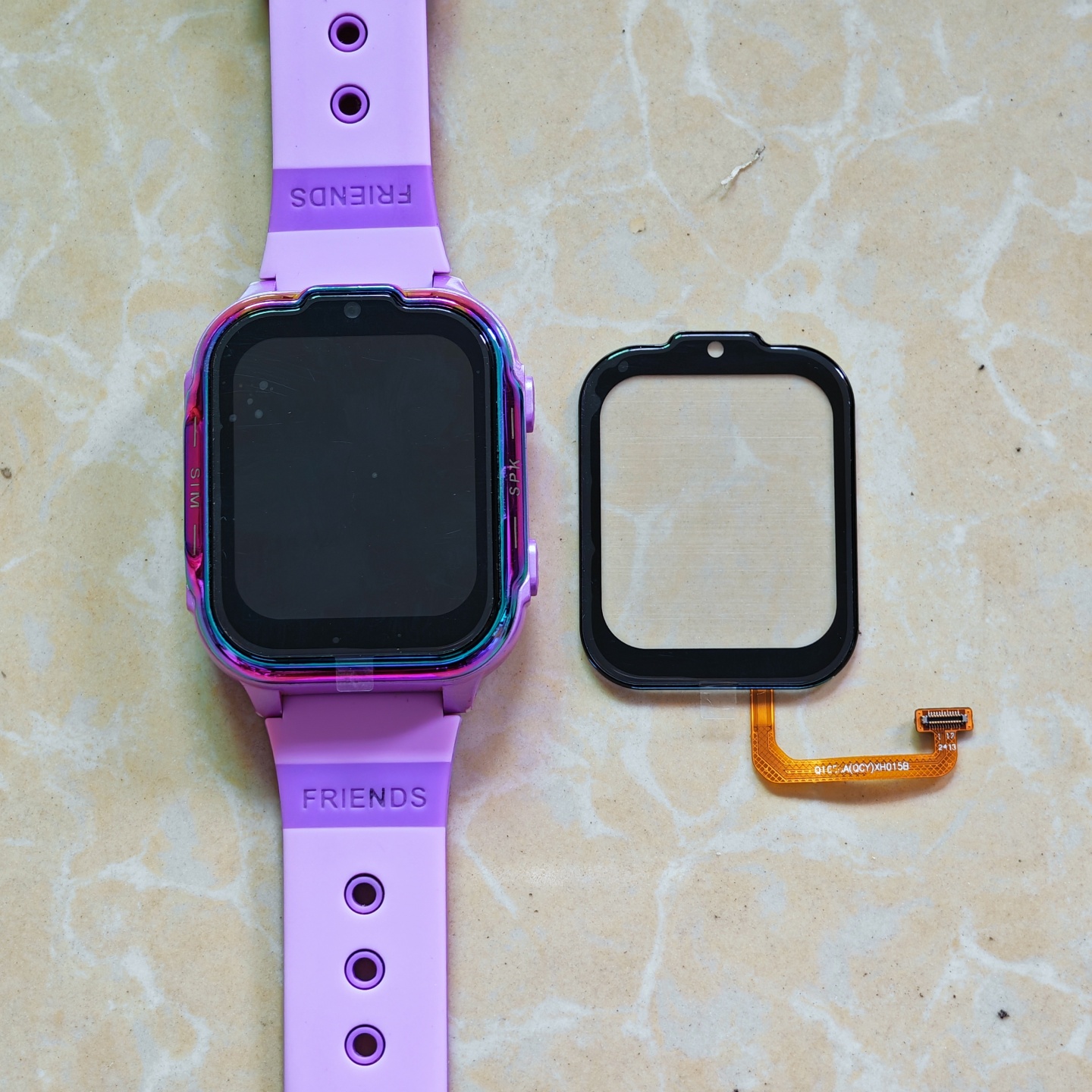 适用于町小兔XC02掌航电话手表外屏幕表带充电器Q1257A(QCY)XH015