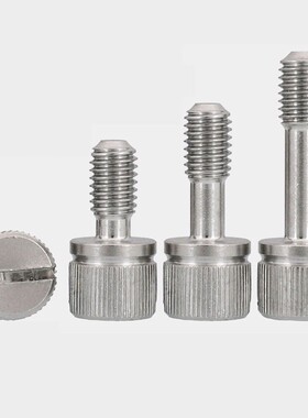 304/316不锈钢GB839开槽一字滚花手拧加长不脱出螺丝防松不脱螺钉