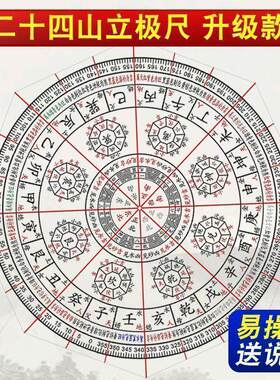 新款高清二十四山立极尺高精度