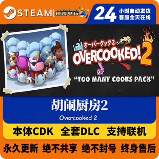 Steam正版国区CDK/胡闹厨房2DLC全套DLC解锁/游戏本体激活码CDK
