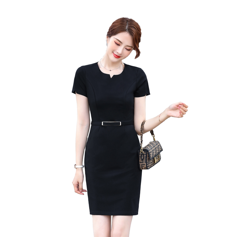 夏季连衣裙美容院师珠宝店工作服