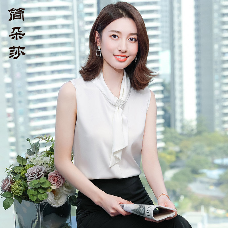 雪纺醋酸缎面设计感西装内搭