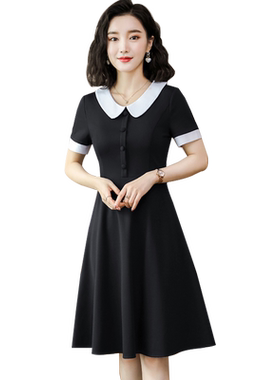 娃娃领美容师连衣裙女珠宝店工服