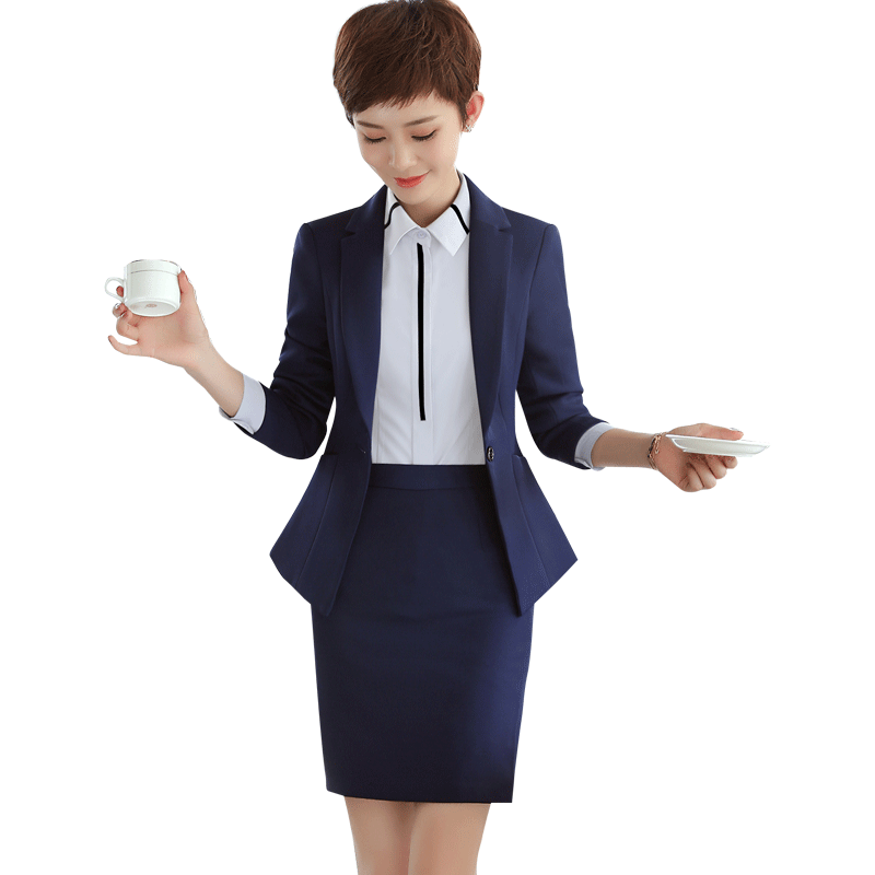 西装职业装套装女2022新款 时尚秋冬季女士OL长袖西服正装工作服