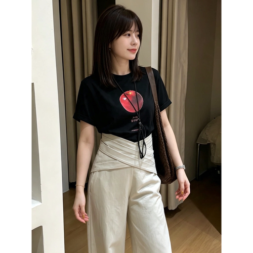 ins潮牌短袖t恤女2026年秋