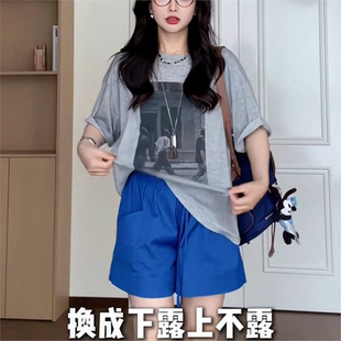 复古街头印花短袖 宽松显瘦上衣设计感小众体恤 t恤女2025夏季 新款