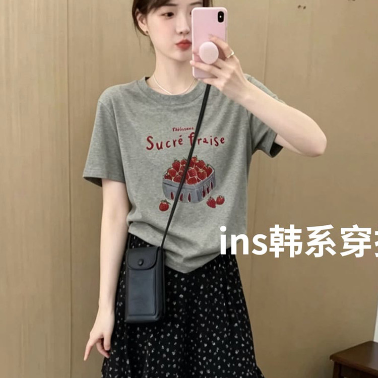 韩国东大门高端纯棉短袖t图片