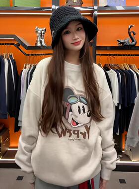 秋季流行风格洋气减龄卡通印花卫衣2026新款宽松显瘦长袖上衣女