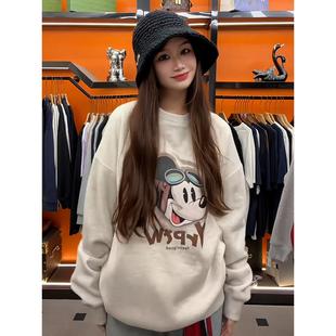 宽松显瘦长袖 洋气减龄卡通印花卫衣2026新款 上衣女 流行风格 秋季