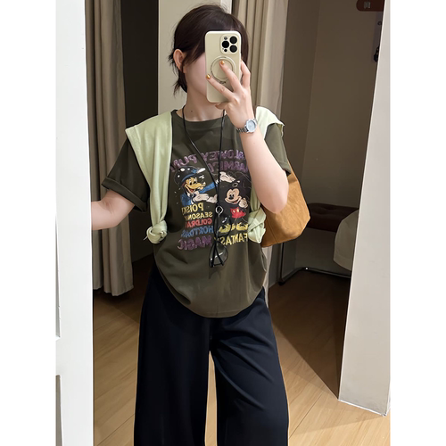 独特韩系通勤短袖t恤女202