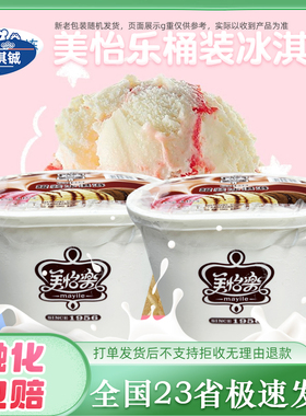 美怡乐罐装3.37kg香草味冰淇淋大桶餐饮冰激凌雪糕
