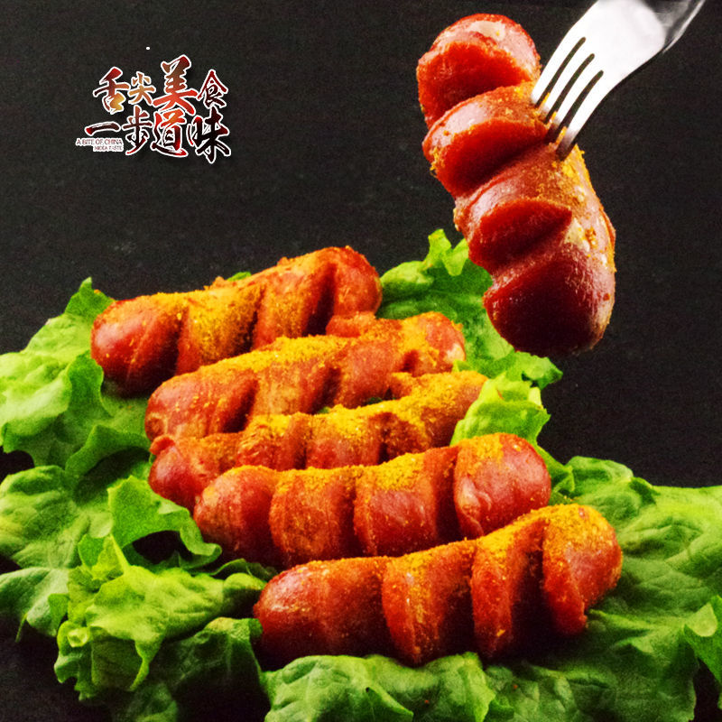 东北老式地摊炸红肠烧烤肠淀粉肠炸肠商用面肠烧烤食材非即食烤肠